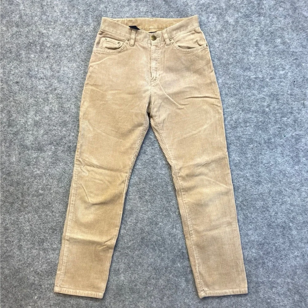 Jones New York‎ Signature Corduroy Pants Womens 2P Tan Fair Straight Leg Petite
